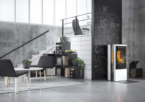 Contura 35 Low white glass front w480 h480 1