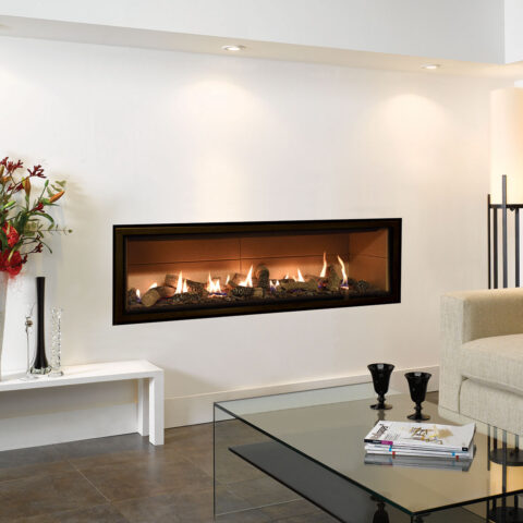 Studio 3 Edge closed with log fuel bed