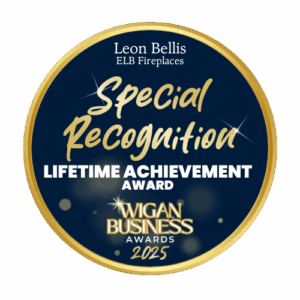 ELB Fireplaces Leon Bellis Special Recognition Wigan Business Awards badge